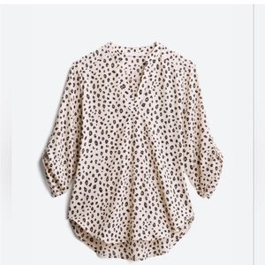 Lush leopard/animal print blouse. Size Large.
